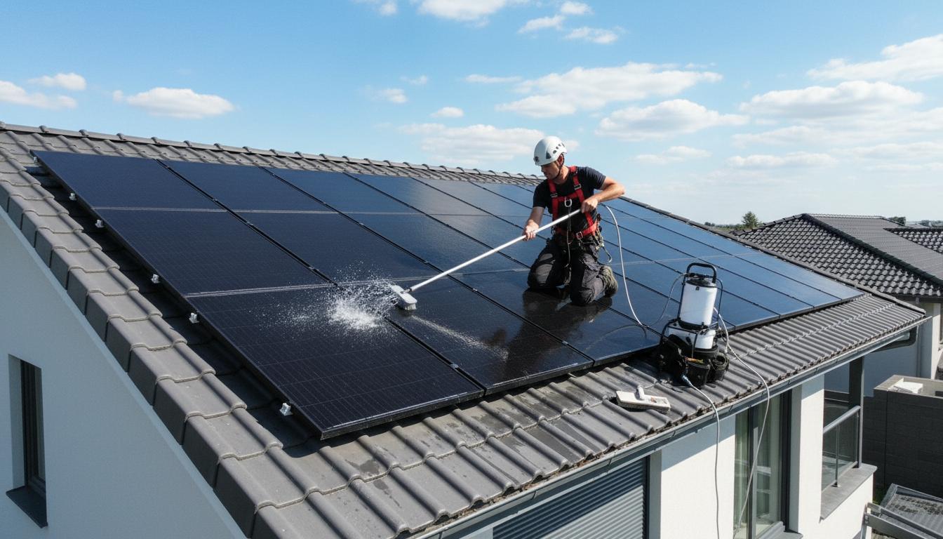 Solar Panel Cleaning service by Prixtine Ltd